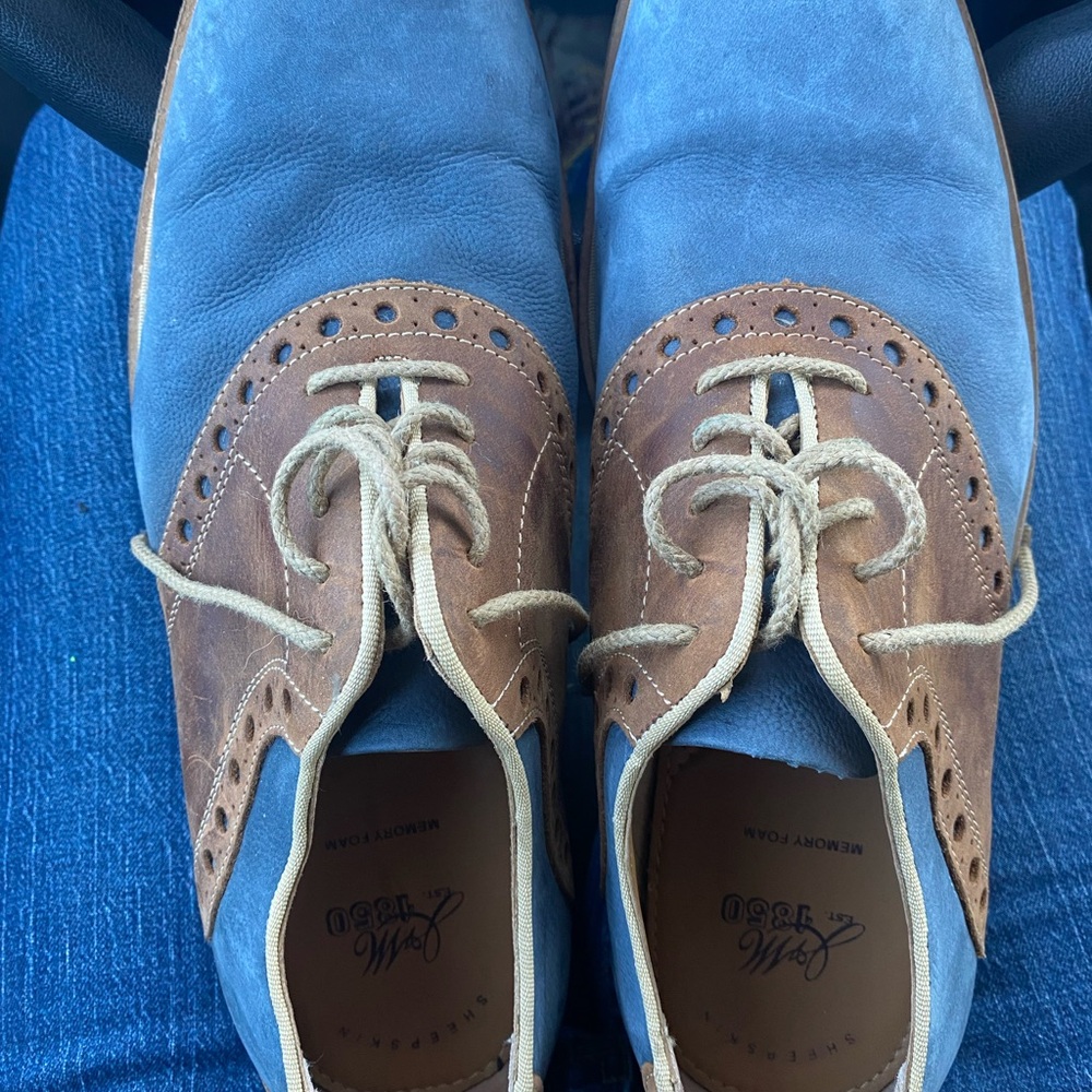 Johnston and Murphy Blue and Brown Oxford Size 12